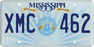 MS license plate XMC462