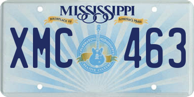 MS license plate XMC463