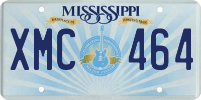 MS license plate XMC464