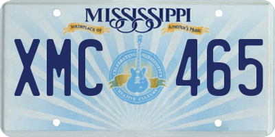 MS license plate XMC465