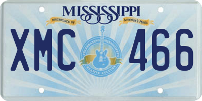 MS license plate XMC466