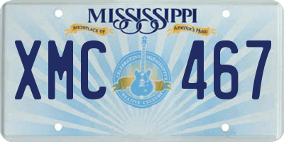 MS license plate XMC467