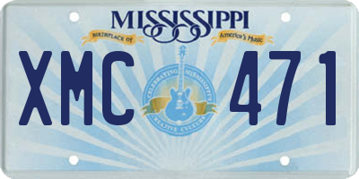MS license plate XMC471