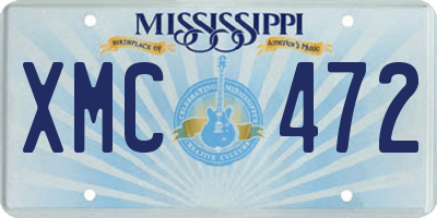 MS license plate XMC472