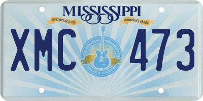 MS license plate XMC473