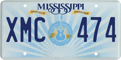 MS license plate XMC474