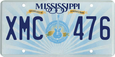 MS license plate XMC476