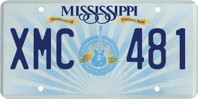 MS license plate XMC481