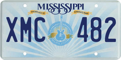 MS license plate XMC482