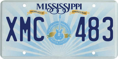 MS license plate XMC483
