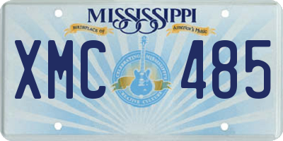 MS license plate XMC485