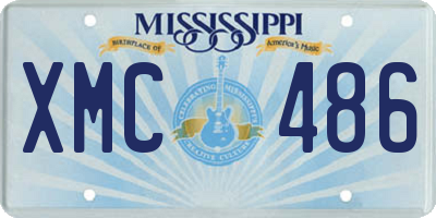 MS license plate XMC486