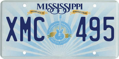 MS license plate XMC495