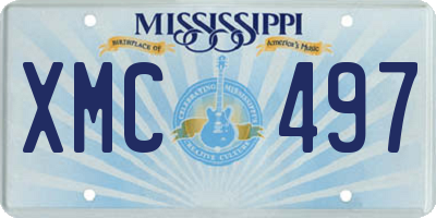 MS license plate XMC497