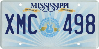 MS license plate XMC498