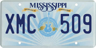 MS license plate XMC509