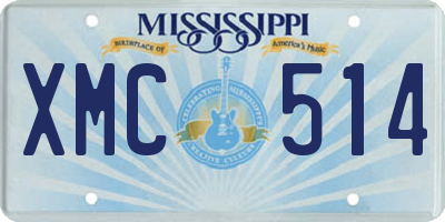 MS license plate XMC514