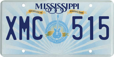 MS license plate XMC515