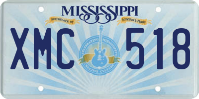 MS license plate XMC518