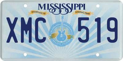 MS license plate XMC519