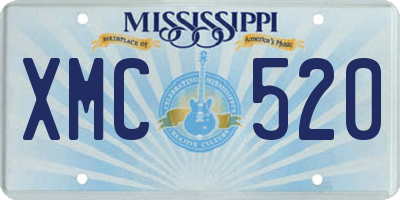 MS license plate XMC520