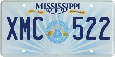 MS license plate XMC522