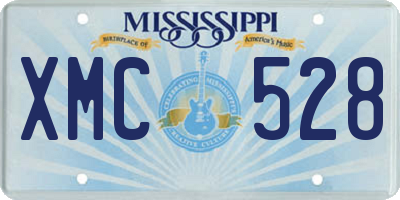 MS license plate XMC528