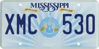 MS license plate XMC530
