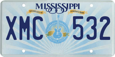 MS license plate XMC532