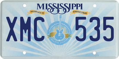 MS license plate XMC535