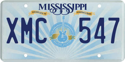 MS license plate XMC547