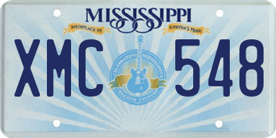 MS license plate XMC548