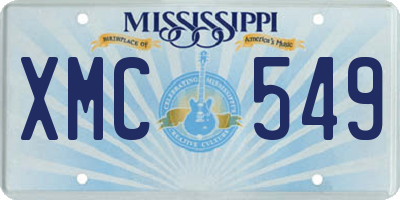 MS license plate XMC549
