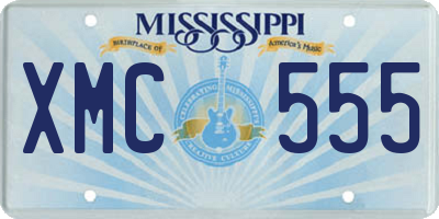 MS license plate XMC555