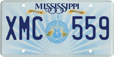 MS license plate XMC559