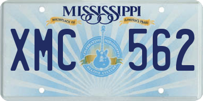 MS license plate XMC562