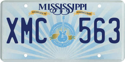 MS license plate XMC563