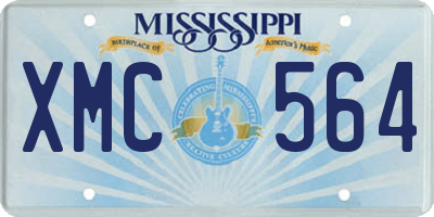 MS license plate XMC564