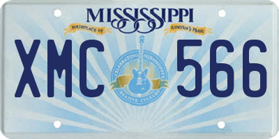 MS license plate XMC566