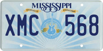 MS license plate XMC568