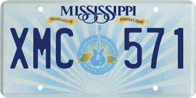 MS license plate XMC571