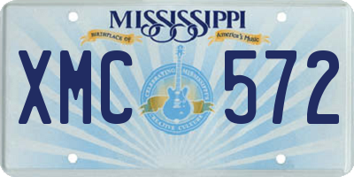 MS license plate XMC572