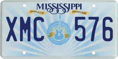 MS license plate XMC576