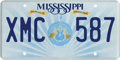 MS license plate XMC587