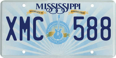 MS license plate XMC588