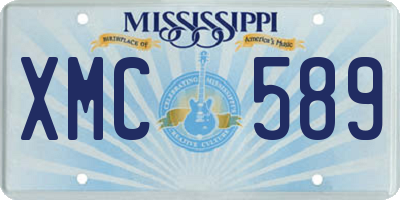 MS license plate XMC589