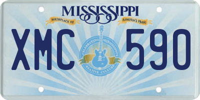 MS license plate XMC590