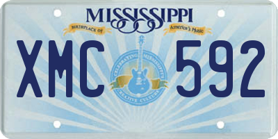MS license plate XMC592