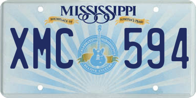 MS license plate XMC594