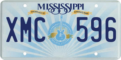 MS license plate XMC596